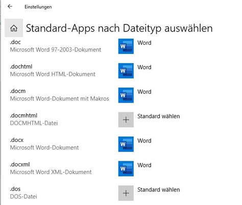 standard-apps nach dateityp